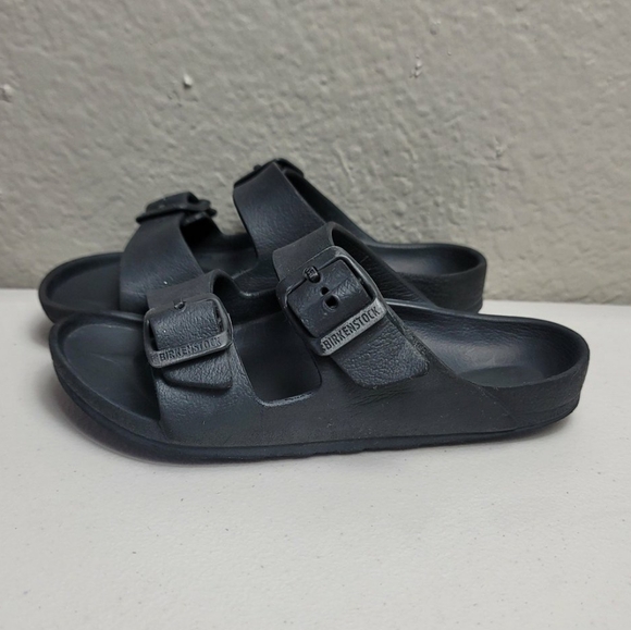 Birkenstock Sandals Kids Size 29 Arizona EVA Casual Slide Black Rubber - Picture 1 of 7